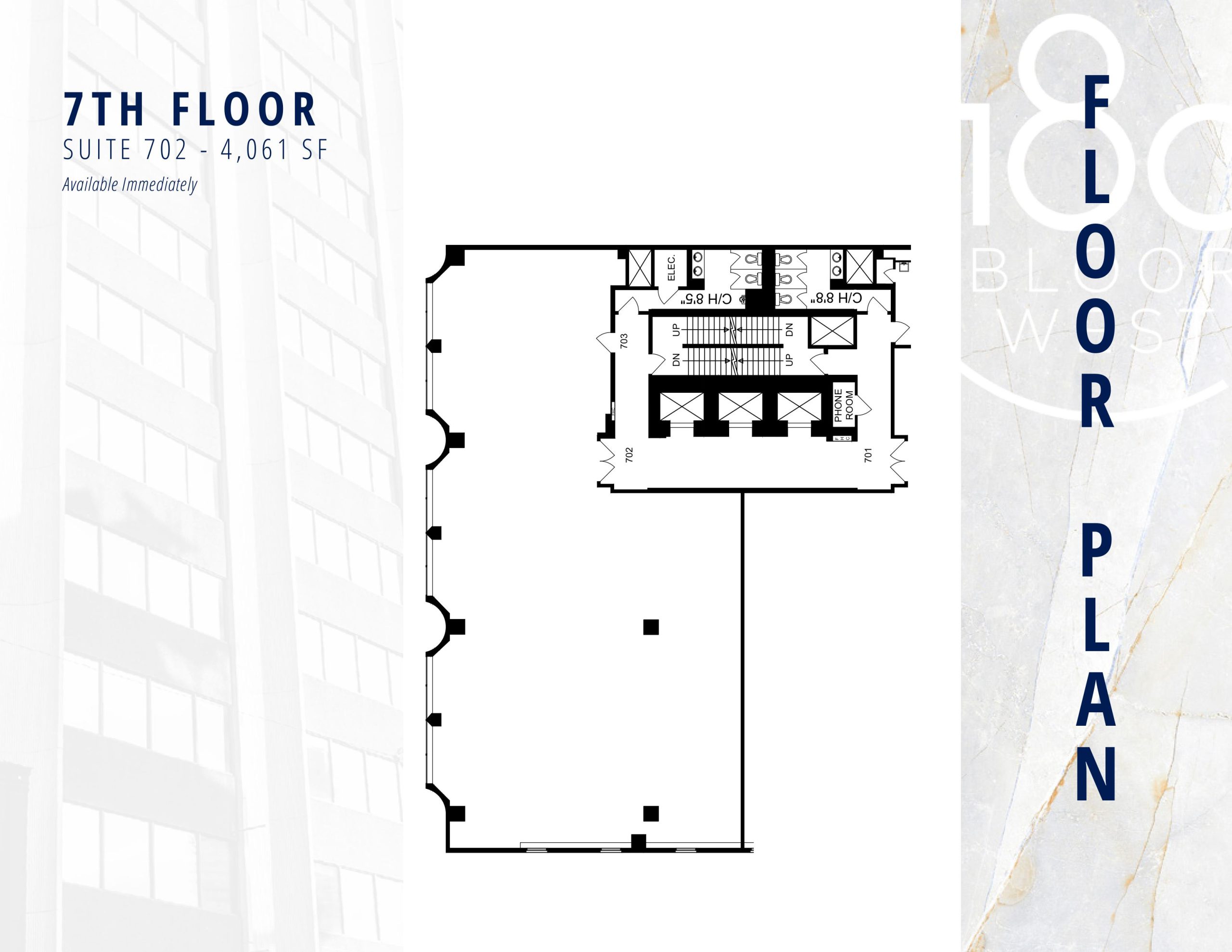 Suite 702, 4,061 Sq. Ft., Available immediately